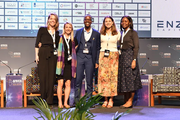Farm to Feed founder and CEO Claire van Enk joined the Africa Tech Summit panel session on how African tech is leading the climate transition.